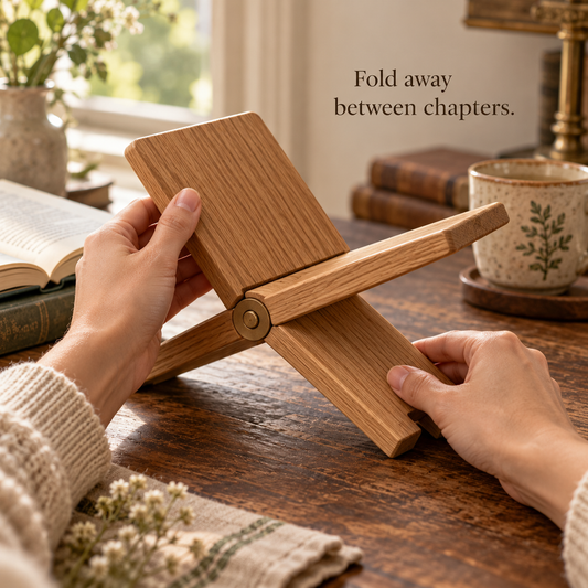 Folding Wooden X-Frame Book Stand