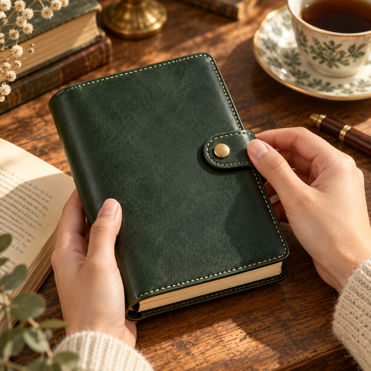 Forest Green Snap Book Cover