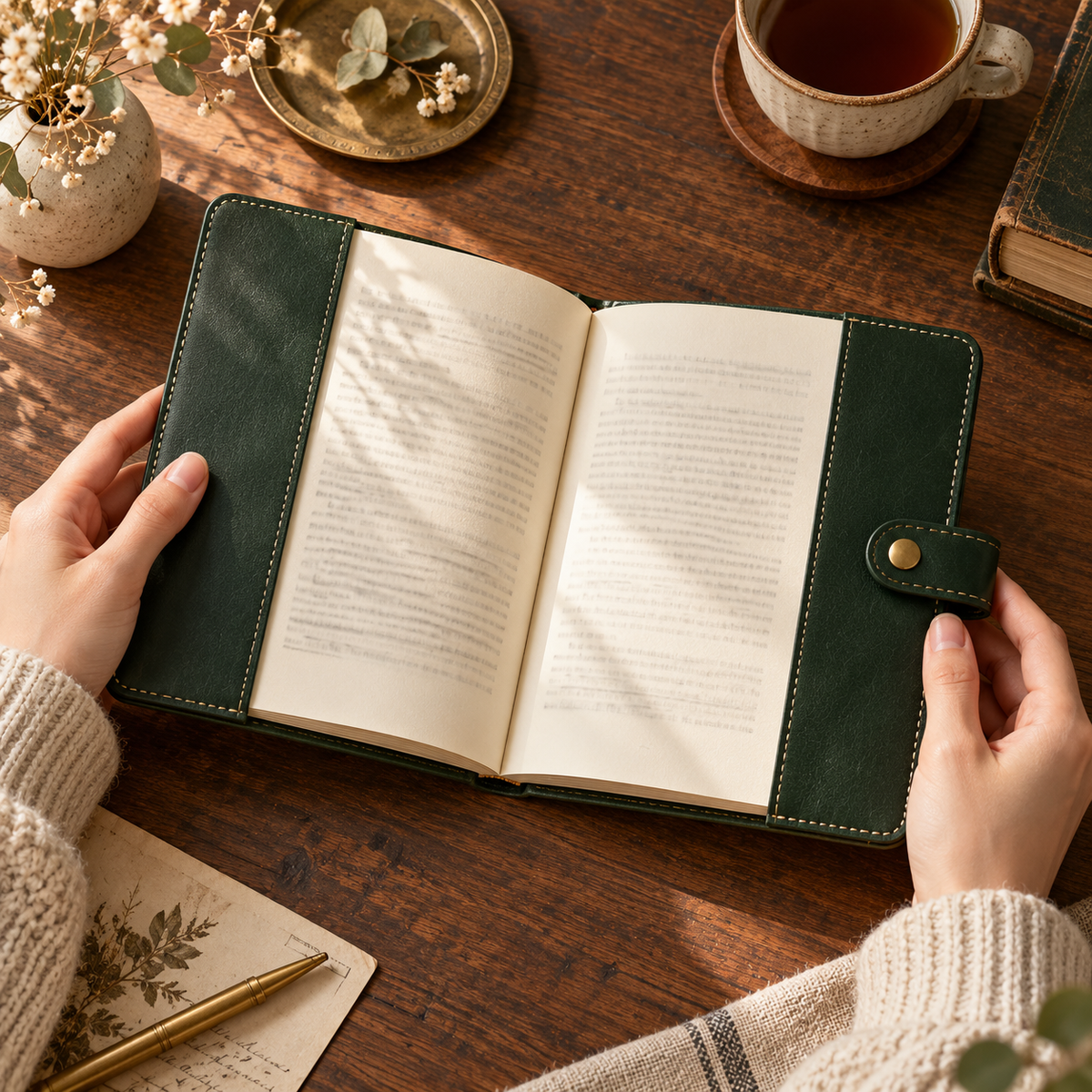 Forest Green Snap Book Cover