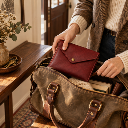 Burgundy Envelope Book Sleeve
