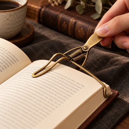 Brass-Tone Spring Page Holder Clip