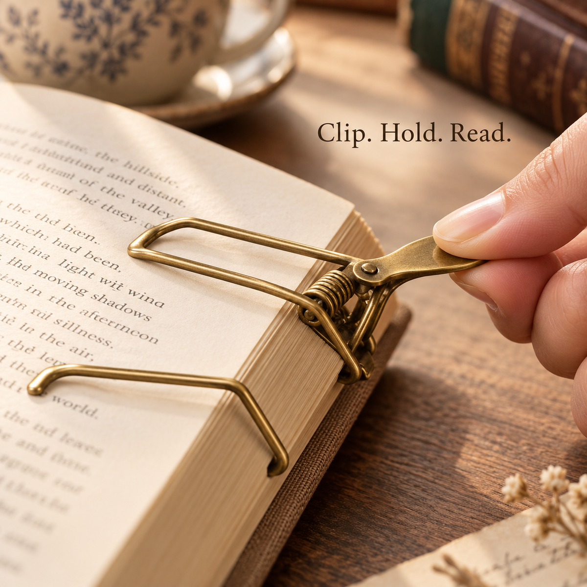 Brass-Tone Spring Page Holder Clip