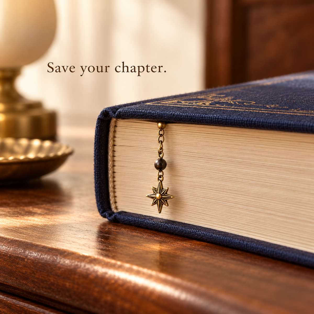 Crescent Moon Metal Bookmark
