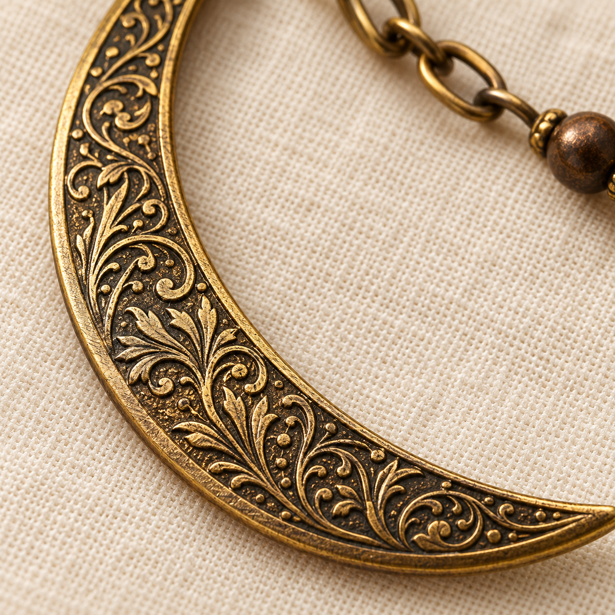 Crescent Moon Metal Bookmark