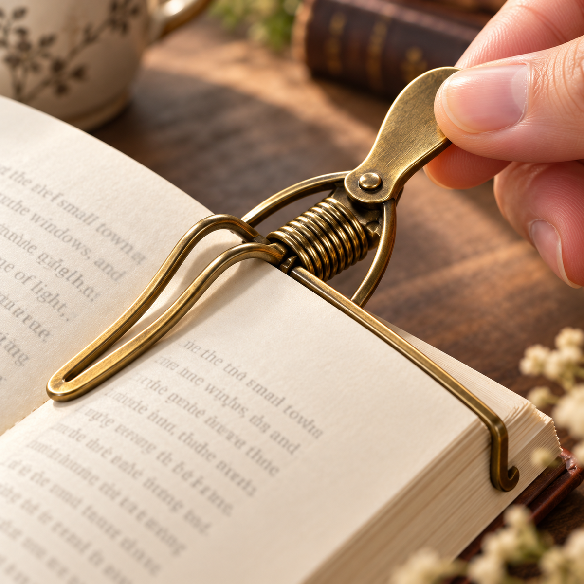 Brass-Tone Spring Page Holder Clip