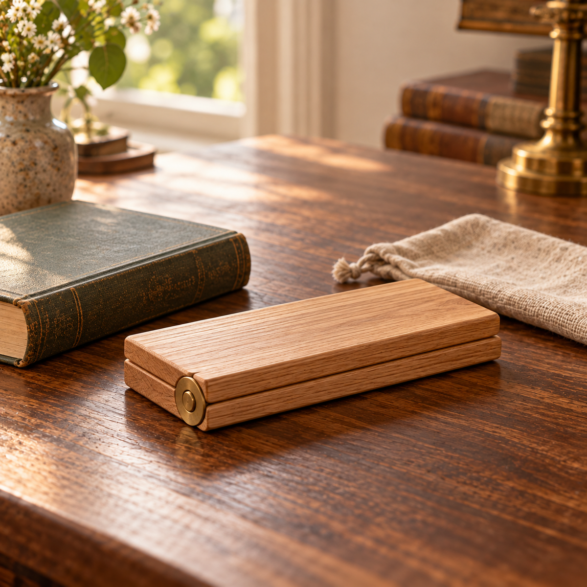 Folding Wooden X-Frame Book Stand