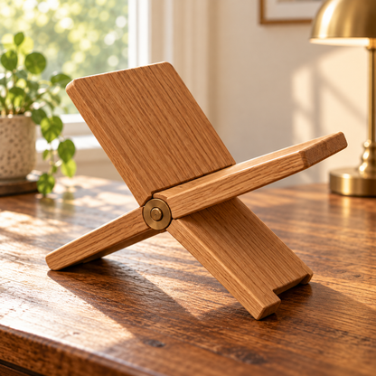 Folding Wooden X-Frame Book Stand